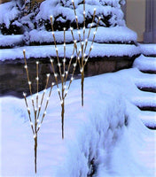 Brand new no package! Set of 3 Flexible LED Twig Branches, plug in! Cool white light! Use Indoors or out!