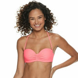 New with tags! Breaking Waves Bikini includes Bust Enhancer Bandeau Swim Bra with removable halter strap & side tie low rise bottoms, Bright Coral, Sz S! Much brighter than main pic as shown in other pics BRIGHT CORAL!! INCLUDES 2 PIECES