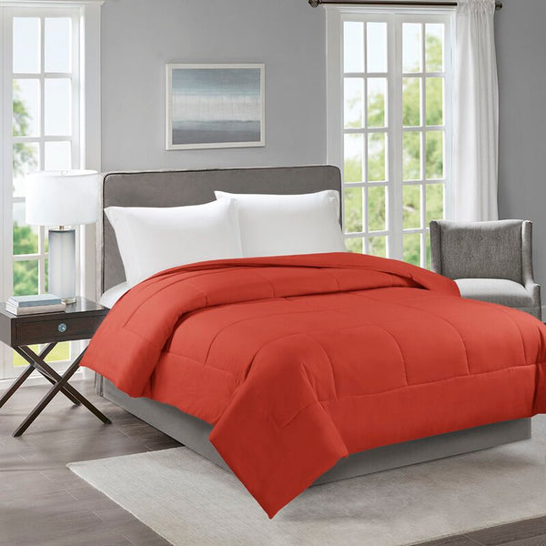 New Wayfair Basics All Season Down Alternative Comforter, also great as a duvet cover insert! Brick! Sz Full/Queen