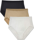 New Brilliance by Vanity Fair Womens 3-Pack Undershapers Light Control Hi-Cut Panty, Sz M!