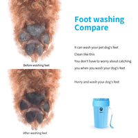 Newthinking Dog Paw Cleaner, Portable Paw Cleaner for Dogs with Silicone Grooming Brush, Quickly Washing Muddy Paws for Dogs and Cats (Medium)