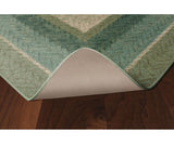 Brand new Noah Green Rubber Back Washable Area Rug with Print that makes the rug look braided! 2'6x3'10! Retails $95+