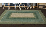 Brand new Noah Green Rubber Back Washable Area Rug with Print that makes the rug look braided! 2'6x3'10! Retails $95+