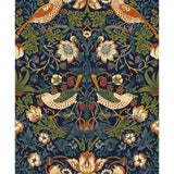 New Wayfair Stunning Buckwalter Paradise Birds 32.8' L x 20.87" W Non Pasted Wallpaper Roll, covers 53 Sq. Ft! Blue! Retails $100+