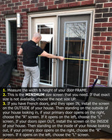 New Bug OFF MAGNETIC SCREEN DOOR for French Door, Sliding Patio Door, Double Door - Covers the ENTIRE Door Frame - Offset to One Side to Perfectly Match Your Door Opening - Black