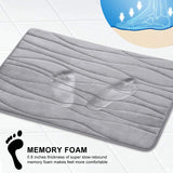 New Buganda Memory Foam 2 Pieces Bath Rugs Set - Soft Non-Slip Thick Bath Mat and Contour Toilet Rug, Absorbent Washable Bathroom Rugs and Mats Set (20"x 24"+ 20"x 32", Grey) Retails $74+