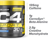 New sealed C4 Sport Pre Workout Powder Blue Raspberry | Informed Choice Certified + Sugar Free Pre-Workout Energy Supplement for Men & Women | 135mg Caffeine + Creatine Monohydrate | 30 Servings, BB: 4/23