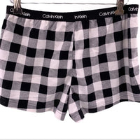 New Ladies Calvin Klein Navy plaid flannel pajama shorts, lightweight & comfy, Sz M!