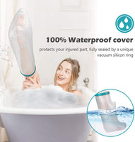 Polaland Waterproof Leg Cast Wound Cover for Shower Bath, Watertight Casts and Bandages Protector Sleeve Bag for Injury Recovery, Broken Bones Hands Wrists, Burns, Tattoos -Adult Short Leg