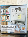 FineLife Products Hanging Key Caddy - Conveniently locate all your important items -Magnetic, sticks to the fridge for easy access! Stainless Steel With Magnet