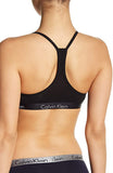 New Calvin Klein Women's Motive Cotton Lightly Lined Bralette Black Size Small