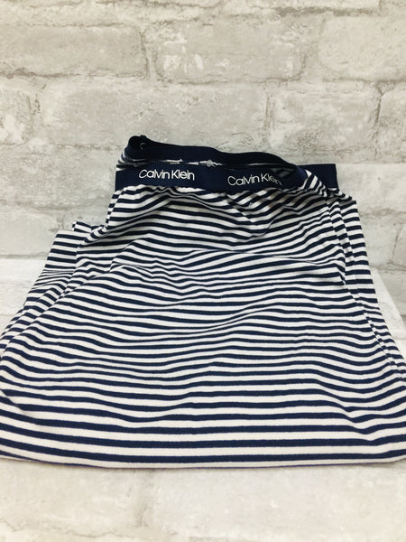 Women's Calvin Klein Super comfy striped Navy & White Lounge Pant, Sz M!