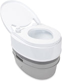 New Camco Premium Portable Travel Toilet With Three Directional Flush And Swivel Dumping Elbow, Designed for Camping, RV, Boating And Other Recreational Activites (5.3 gallon, Frustration Free Packaging) Retails $232+