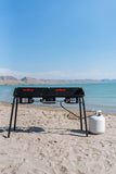 New in box! Camp Chef EX90LW Explorer 3X Three Burner Stove, features a huge cooking area of 686 square inches and three 30,000 BTU burners! Retails $35O+