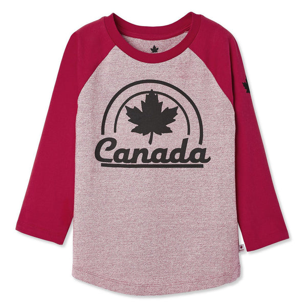 New with tags! Kids Canadiana Girls' Colour Blocked Raglan Tee, Sz XS (4/5)! Great for All Seasons!