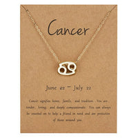 New Cancer Star Sign/Zodiac/Horoscope Pendant Necklace Hand made in gold finish by Hanbury Studio!