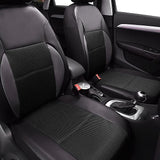 New CAR PASS - 6PCS Luxurious Soft PU Leather Universal Two Front car seat Covers Set (Black with Black)