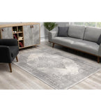 New Sunshine - 3 Ft 9 inch x 5Ft  6 inch Casper 9993 Grey Rectangle Rug! Made in Turkey!