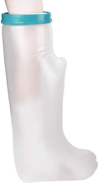 Polaland Waterproof Leg Cast Wound Cover for Shower Bath, Watertight Casts and Bandages Protector Sleeve Bag for Injury Recovery, Broken Bones Hands Wrists, Burns, Tattoos -Adult Short Leg