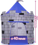 Knight's Castle Pop Up Kids Playhouse Tent - Blue! Ages 3+