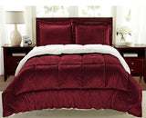 Brand new Cathay Home All Season Reversible Faux Fur and Sherpa Comforter, Twin, Burgundy!