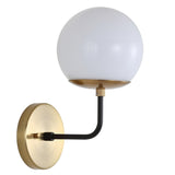 New in box! SAFAVIEH Lighting Cayden Brass & Black LED Wall Sconce - 6"x8"x11" Retails $123+