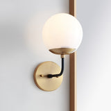 New in box! SAFAVIEH Lighting Cayden Brass & Black LED Wall Sconce - 6"x8"x11" Retails $123+