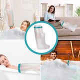 Polaland Waterproof Leg Cast Wound Cover for Shower Bath, Watertight Casts and Bandages Protector Sleeve Bag for Injury Recovery, Broken Bones Hands Wrists, Burns, Tattoos -Adult Short Leg