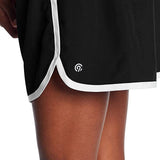 New C9 Champion Kids Girls' 2" Woven Running Shorts in Black & White, Sz XL (14-16)