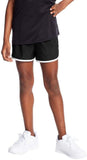 New C9 Champion Kids Girls' 2" Woven Running Shorts in Black & White, Sz XL (14-16)