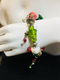 BEAUTIFUL HANDMADE GLASS BEAD ADJUSTABLE HOLIDAY CHEER BRACELET IN HOLIDAY CHEER GIFT BOX WITH VERSE INSIDE! Retail $39.99