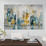New Wayfair Large City Views II - 3 Piece Wrapped Canvas Multi-Piece Image Print! 5 Feet Wide! Retails $305 W/Tax on Sale!