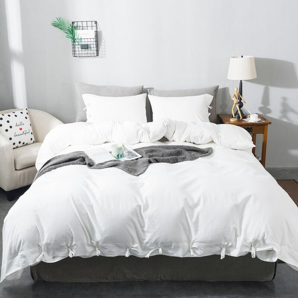 New Wayfair item! Beautiful Cladine Duvet Cover Set by Latitude Run in White! Sz Twin! Retails $125+