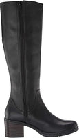 Clarks Collection Medium Calf Leather Boots - Hollis Moon! Black, Sz 7.5! Retails $220+