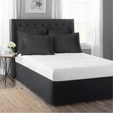 New Today’s Home Classic Tailored Bed Skirt Dust Ruffle, Cotton Blend Design, 14" Drop Length, Queen, Black!