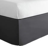 New Today’s Home Classic Tailored Bed Skirt Dust Ruffle, Cotton Blend Design, 14" Drop Length, Queen, Black!