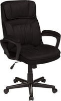 Fully Assembled Brand new AmazonBasics Classic Office Desk Computer Chair - Adjustable, Swivelling, Ultra-Soft Microfiber - Black