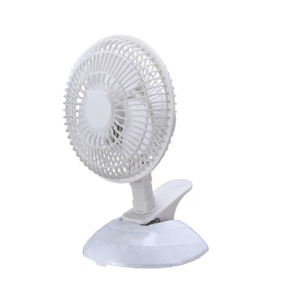 New in box! MAINSTAYS 6-inch Clip Desk Fan, white! Freestanding base included if you do not want to use the clip!