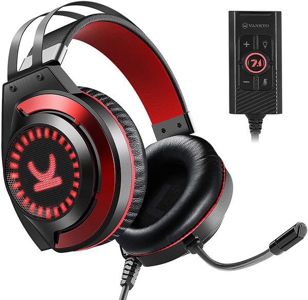 New in box! VANKYO Gaming Headset CM7000 Pro Headset with 7.1 Surround Sound Stereo, Noise Canceling Mic & Memory Foam Ear Pads for PS4, PC, PS5, Xbox One, Nintendo Switch