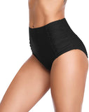 New Coastal Blue Women's Plus Size Swimwear Twist Front High Waist Bikini Bottom in Black, Sz 2X! Retails $56+