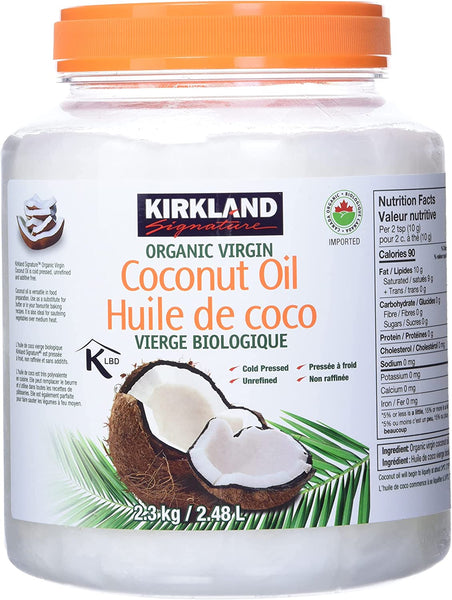 New sealed Massive Tub of Kirkland Organic Virgin Coconut Oil, 2.48 L! BB:3/23, Retails $38+