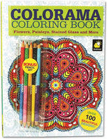 Colorama Colouring Book for Adults with 12 Coloured Pencils, Create Something Wonderful & Relax! Retail $25+
