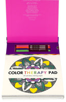 Coluor Therapy Pad! Includes 50 pages of anti-stress colouring patterns 5 brush-tipped, artist quality markers