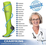 New Unisex CHARMKING Compression Socks for Circulation 6 Pairs 15-20 mmHg is Great for Nurses, Support, Athletics, Cycling, Running, Flight Travel, Pregnancy Boost Performance! Sz S/M, Fits women shoe 5-5-8.5 & Men shoe 5-9!