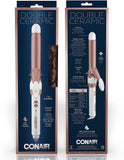 New in box! Conair Double Ceramic Curling Wand; 1-inch; White / Rose Gold, 30 heat settings with instant heat up to 400 degree F