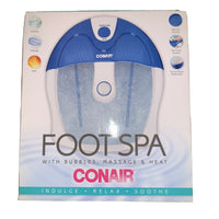 New in slightly damaged box! Conair Foot Spa with Bubbles, Massage and Heat