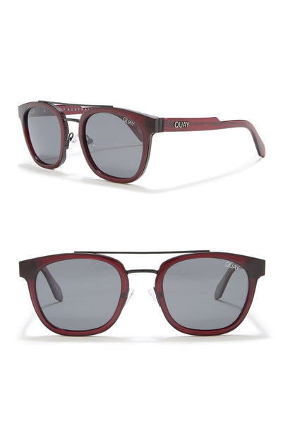 QUAY AUSTRALIA 43mm Coolin Brow Bar Round Polarized Sunglasses, Men's Retails $50US+