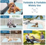 New Lewondr Washable Pet Mat, 47"x27" Reusable Self Cooling Blanket Pad Waterproof Non-Slip all sizes of pets Indoor/Outdoor Use Use - Blue! Also great for kennels, sofas, pet beds, car seats and outdoor shade