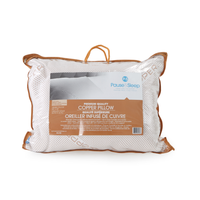 Premium Quality Memory Foam Copper Pillow, 28x20! Anti-microbial, wicks away humidity, creates cooler night sleep! Includes zippered carry bag!