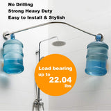 New Stretchable 304 Stainless L Shaped Bathroom Bathtub Corner Shower Curtain Rod Rack Drill Free Install, Bathroom, Clothing Store, Private Space Wall (29.52"-37.4"x 29.52"-37.4")